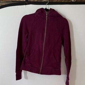 Lululemon Magenta Scuba Zip-Up Hoodie
